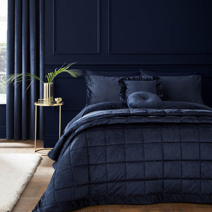 Kingsley Matt Velvet Navy Duvet Cover Set