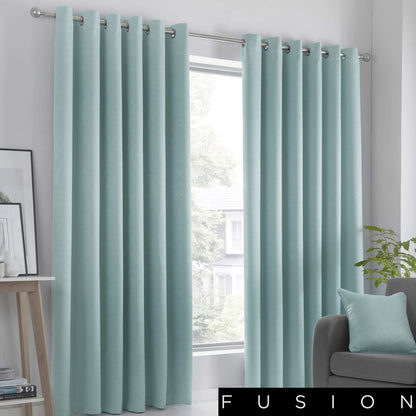 Strata Duck Egg Eyelet Curtains