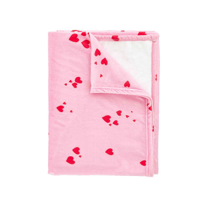 Heart Pink Blanket Throw