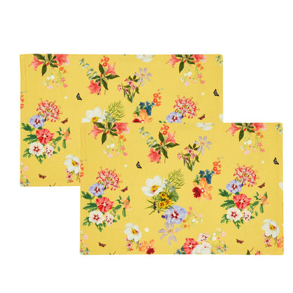 Exotic Garden Yellow Place Mat Pair