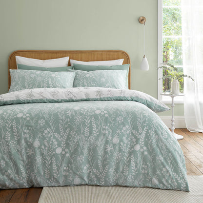 Wild Flowers Green Duvet Cover Set