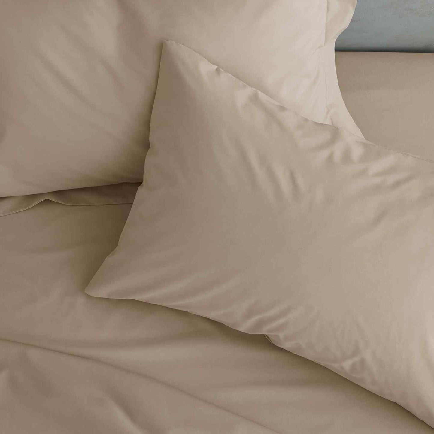 Easy Iron Percale Natural Fitted Sheet