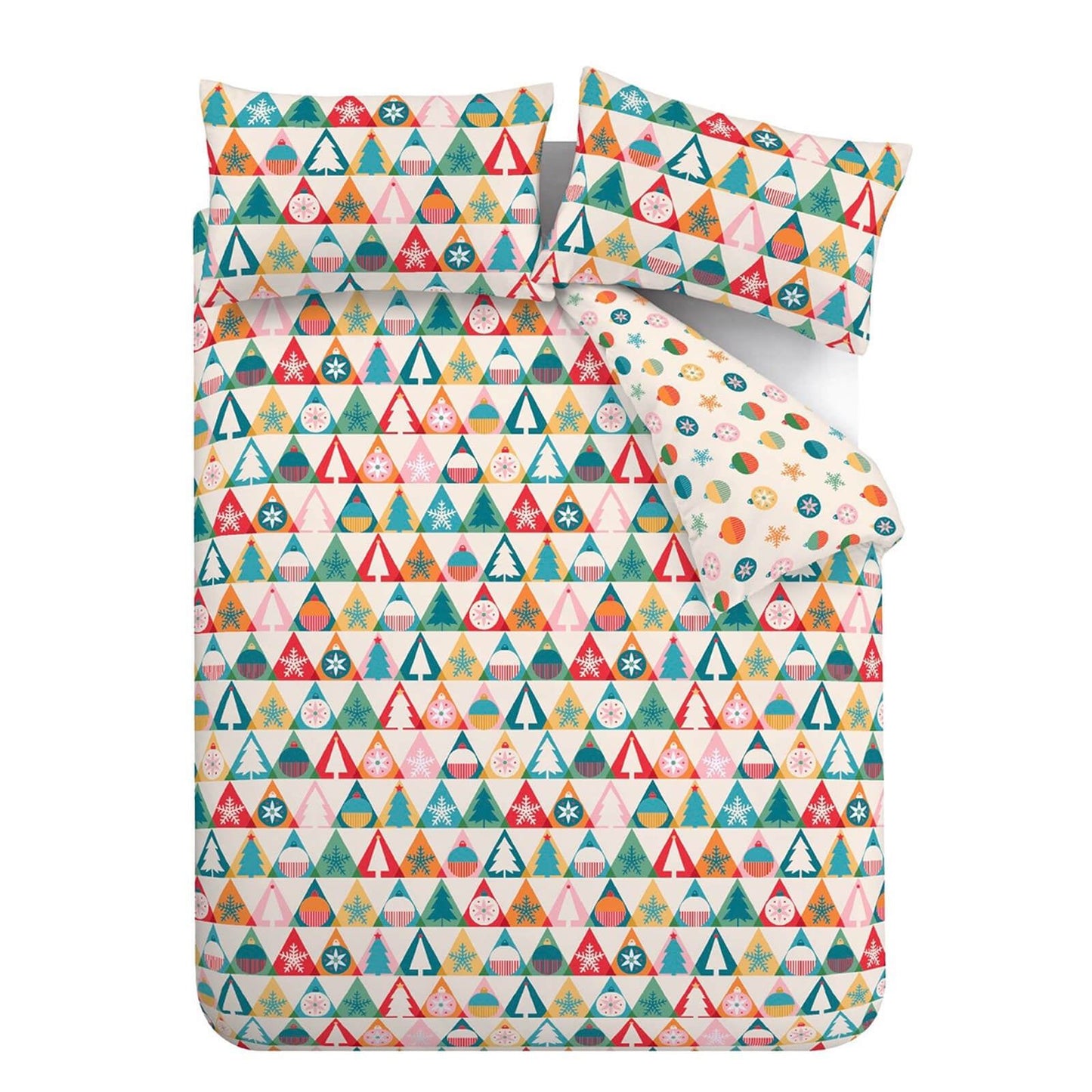 Christmas Geo Cream Duvet Cover Set