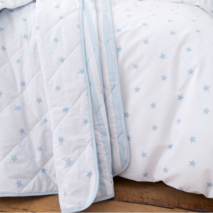Bianca Mini Star & Stripes Blue Bedspread - 200x200cm