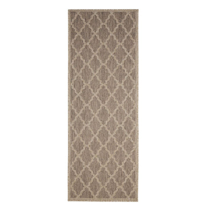 Flatweave Gel Trellis Latte Rug
