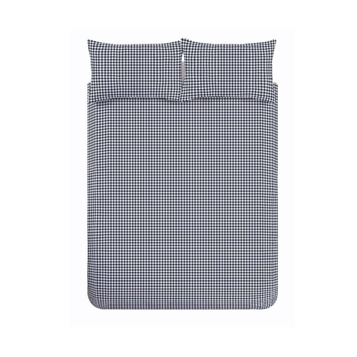 Catherine Lansfield Bamford Gingham Check Navy Blue Duvet Cover Set