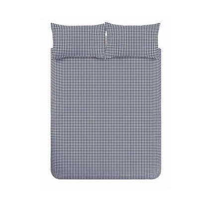 Catherine Lansfield Bamford Gingham Check Navy Blue Duvet Cover Set
