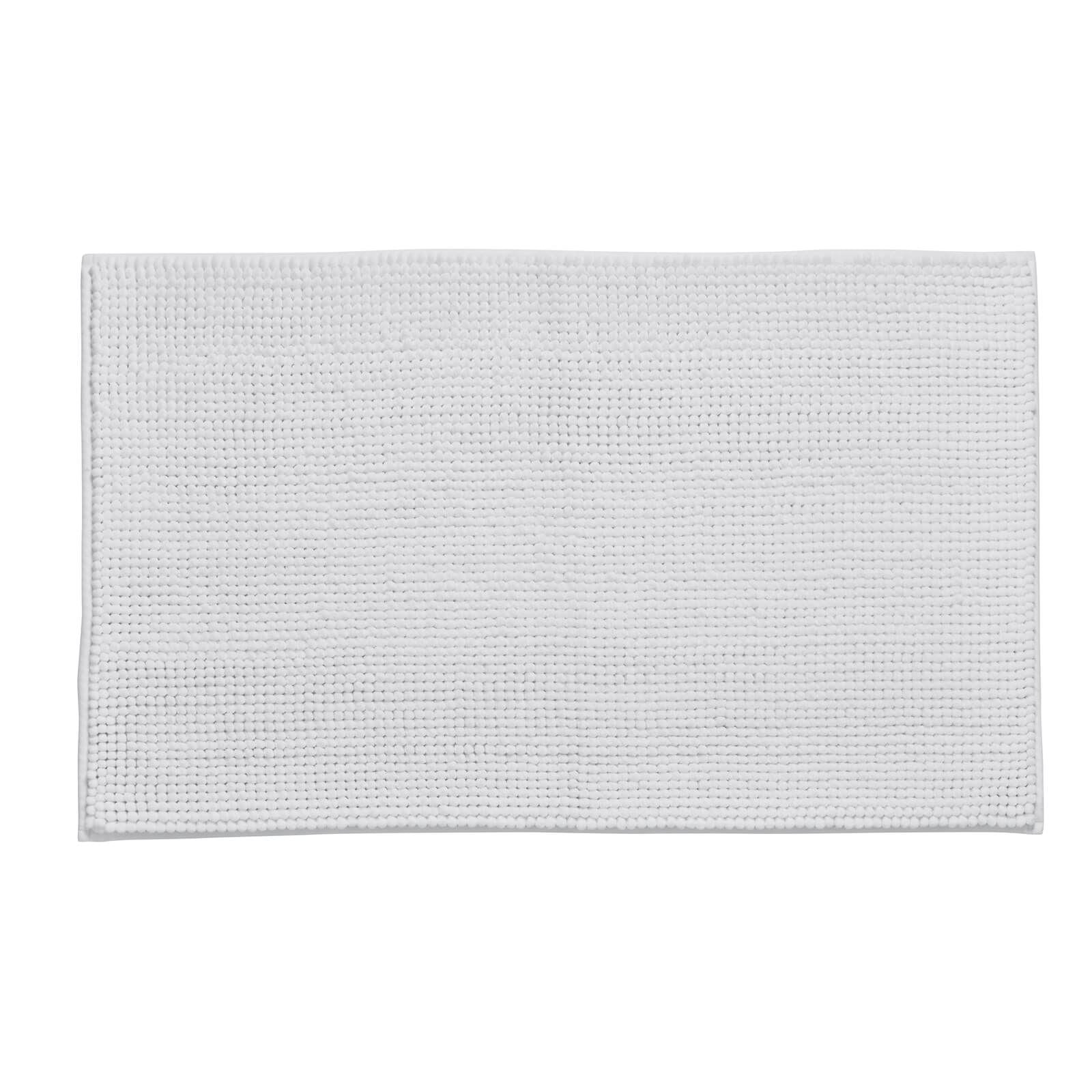 Bobble White Bath Mat