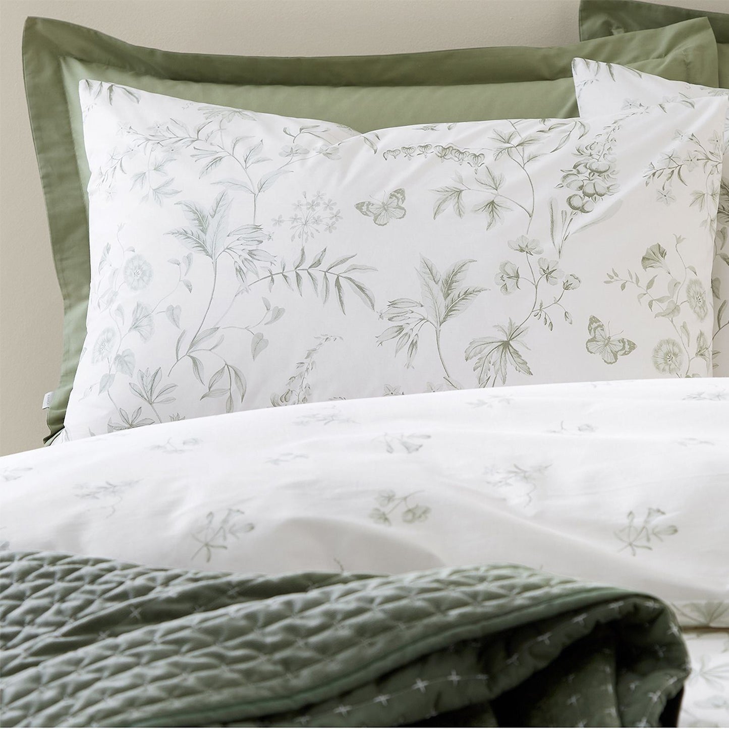 Bianca Thea Floral Green Duvet Cover Set