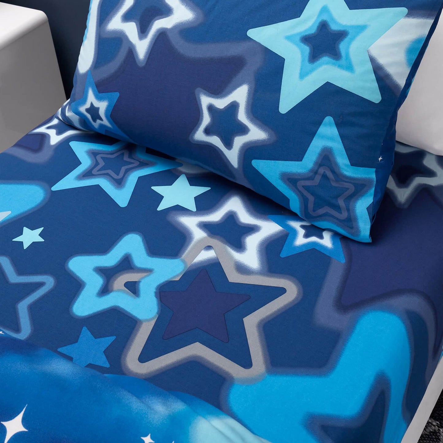 Ombre Stars Blue Fitted Sheet