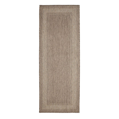 Flatweave Gel Greek Key Latte Rug