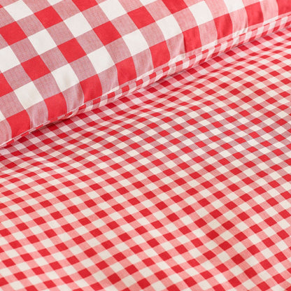 Catherine Lansfield Bamford Gingham Check Red Duvet Cover Set