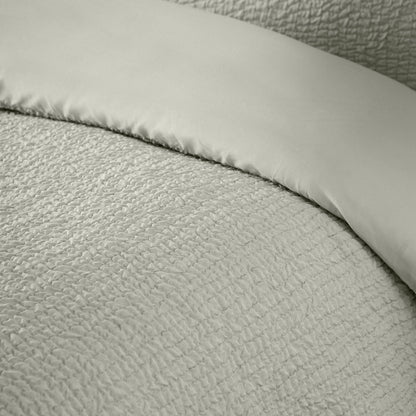 Catherine Lansfield Crinkle Seersucker Green Duvet Cover Set