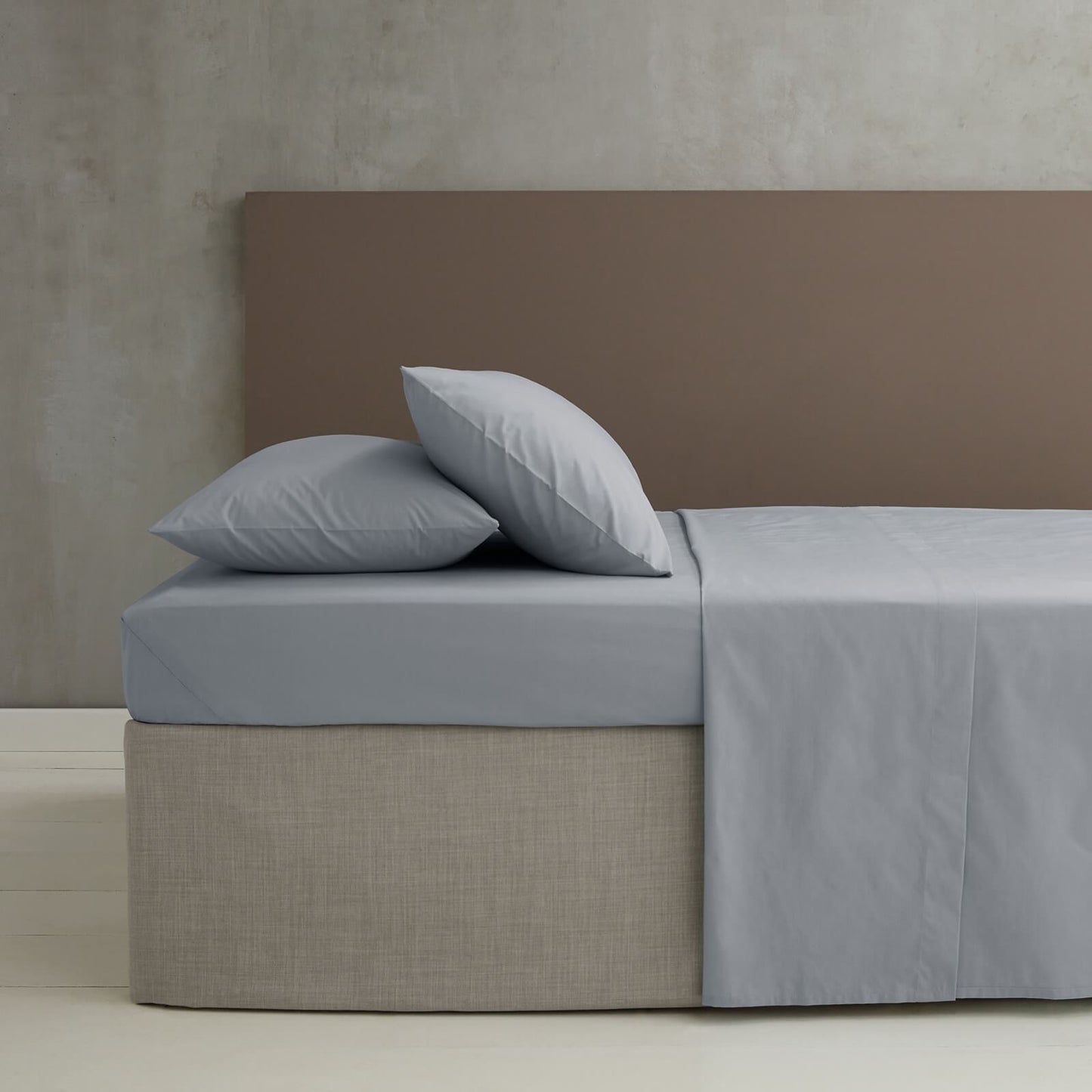 Easy Iron Percale Grey Flat Sheet