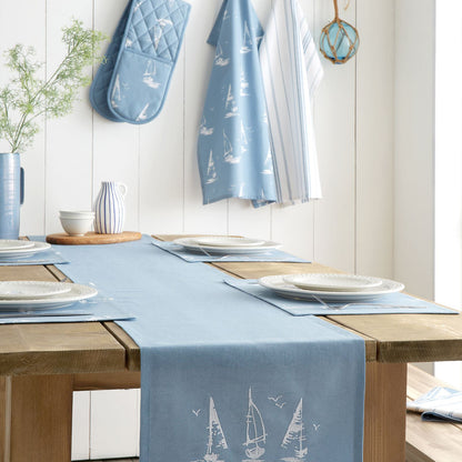 Catherine Lansfield Salcombe Boats Blue Placemats - 4 Pack
