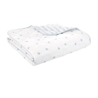 Bianca Mini Star & Stripes Blue Bedspread - 200x200cm