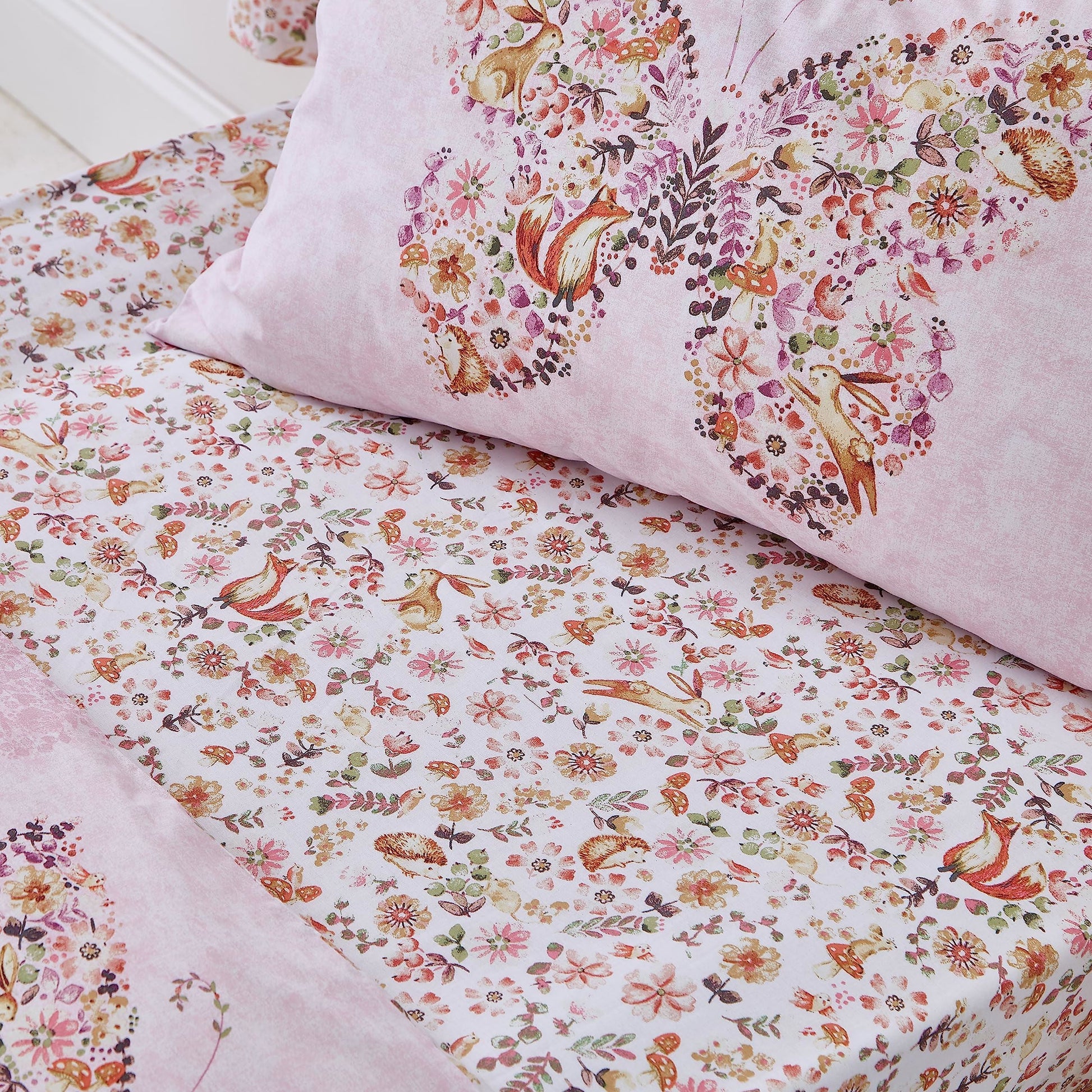 Enchanted Butterfly Pink Fitted Sheet