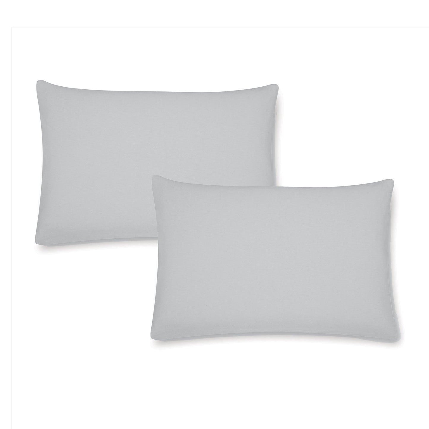 Brushed Cotton Grey Housewife Pillowcase Pair