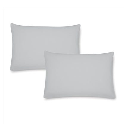 Brushed Cotton Grey Housewife Pillowcase Pair