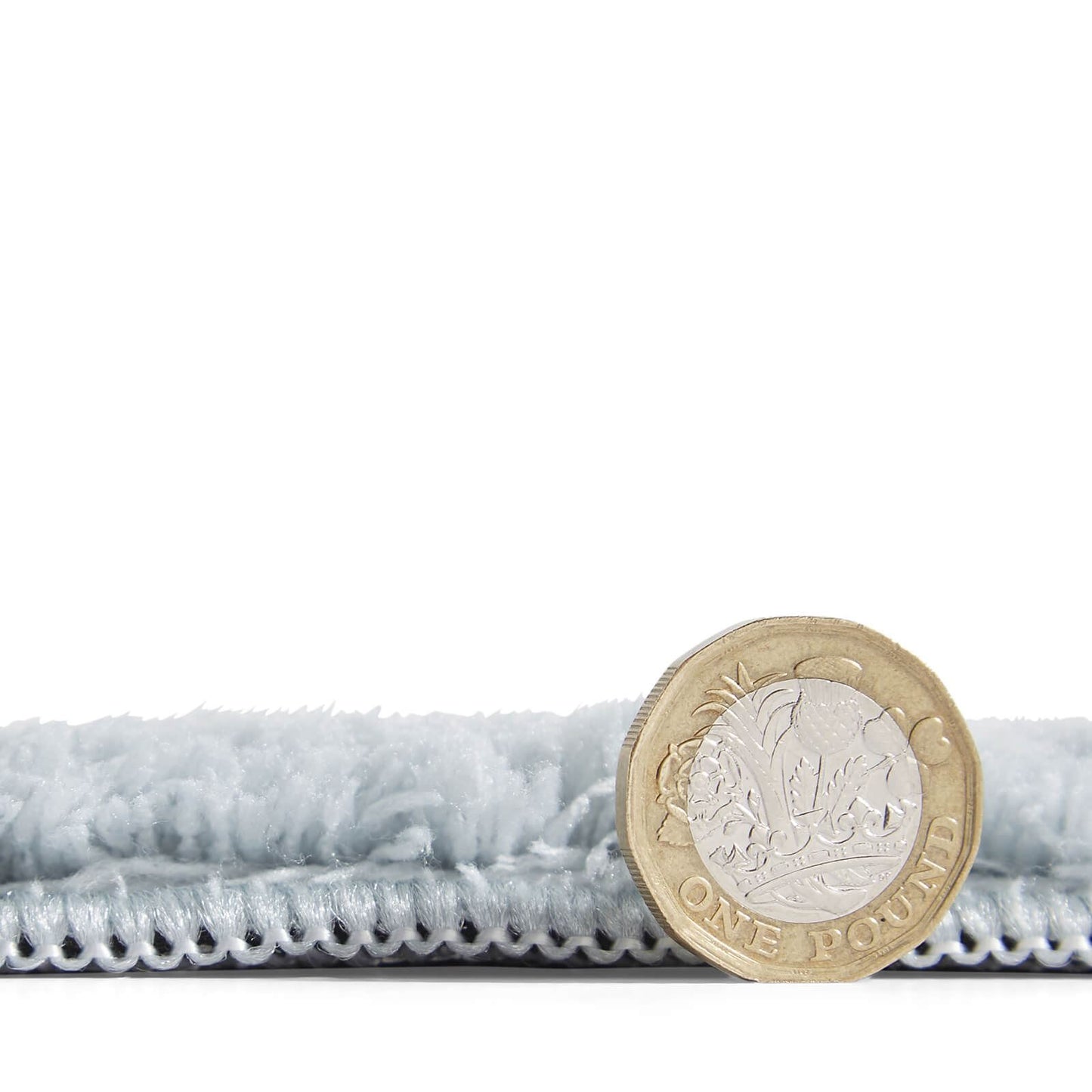 Bay Light Blue Plain Shaggy Washable Rug