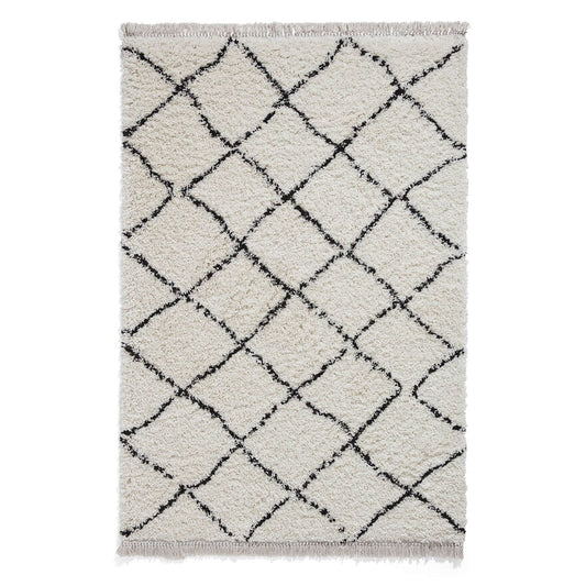 Boho 5413 White/Black Berber Rug