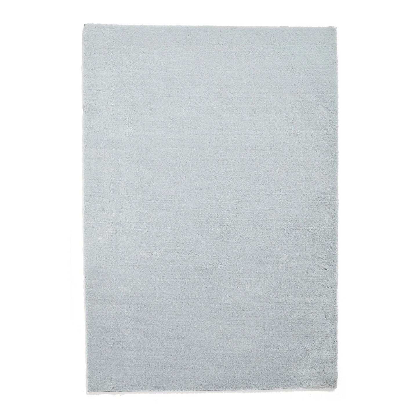 Bay Light Blue Plain Shaggy Washable Rug