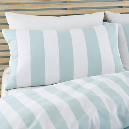 Cove Stripe Seafoam Blue Duvet Cover Set