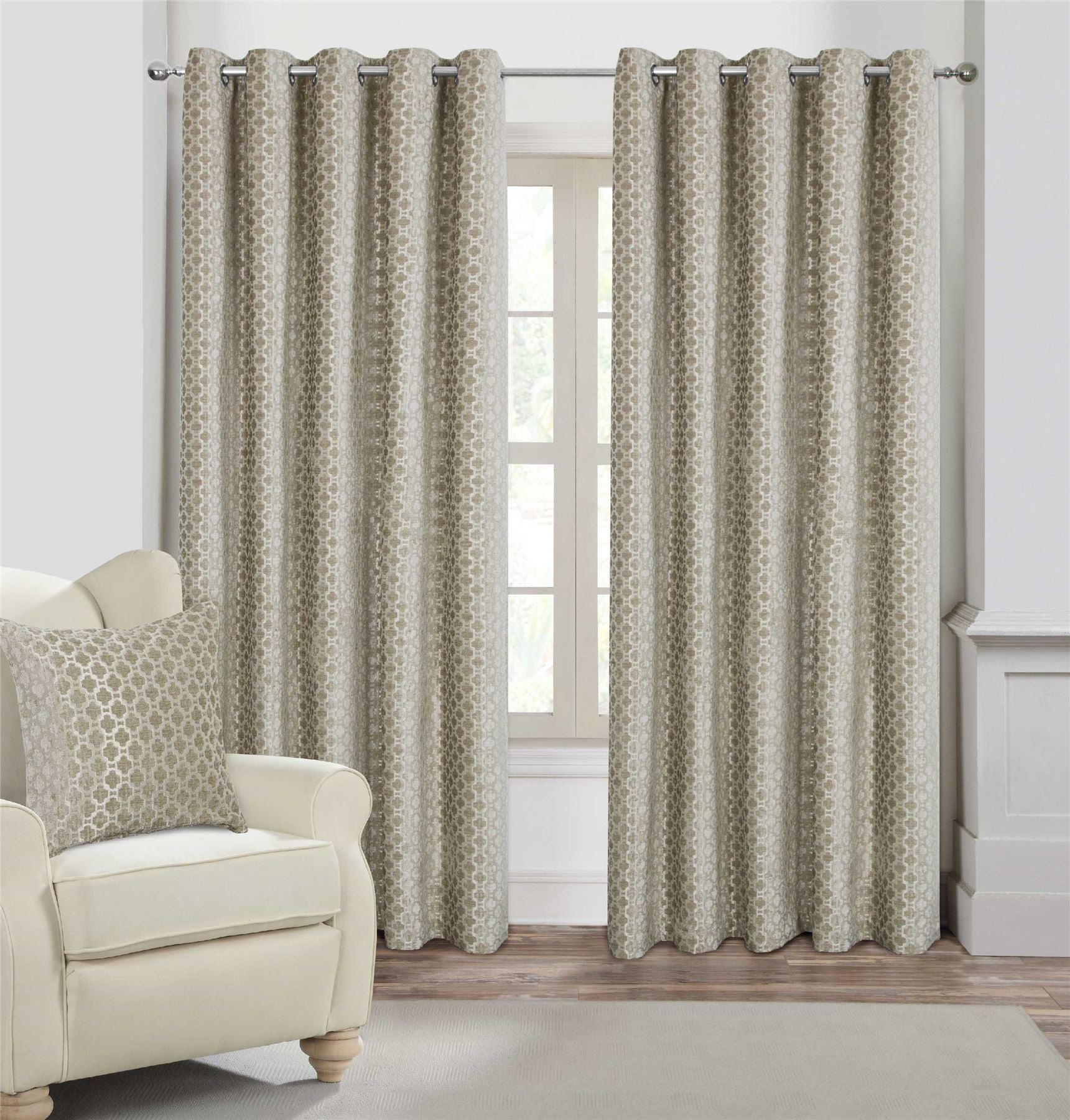 Palermo Mink Eyelet Curtains