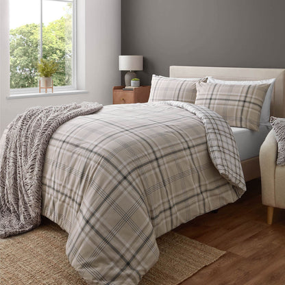 Kelso Check Natural Duvet Cover Set