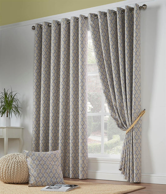 Cambourne Ochre Eyelet Curtains