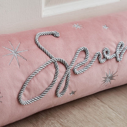 Christmas Sparkle Door Draught Excluder Pink