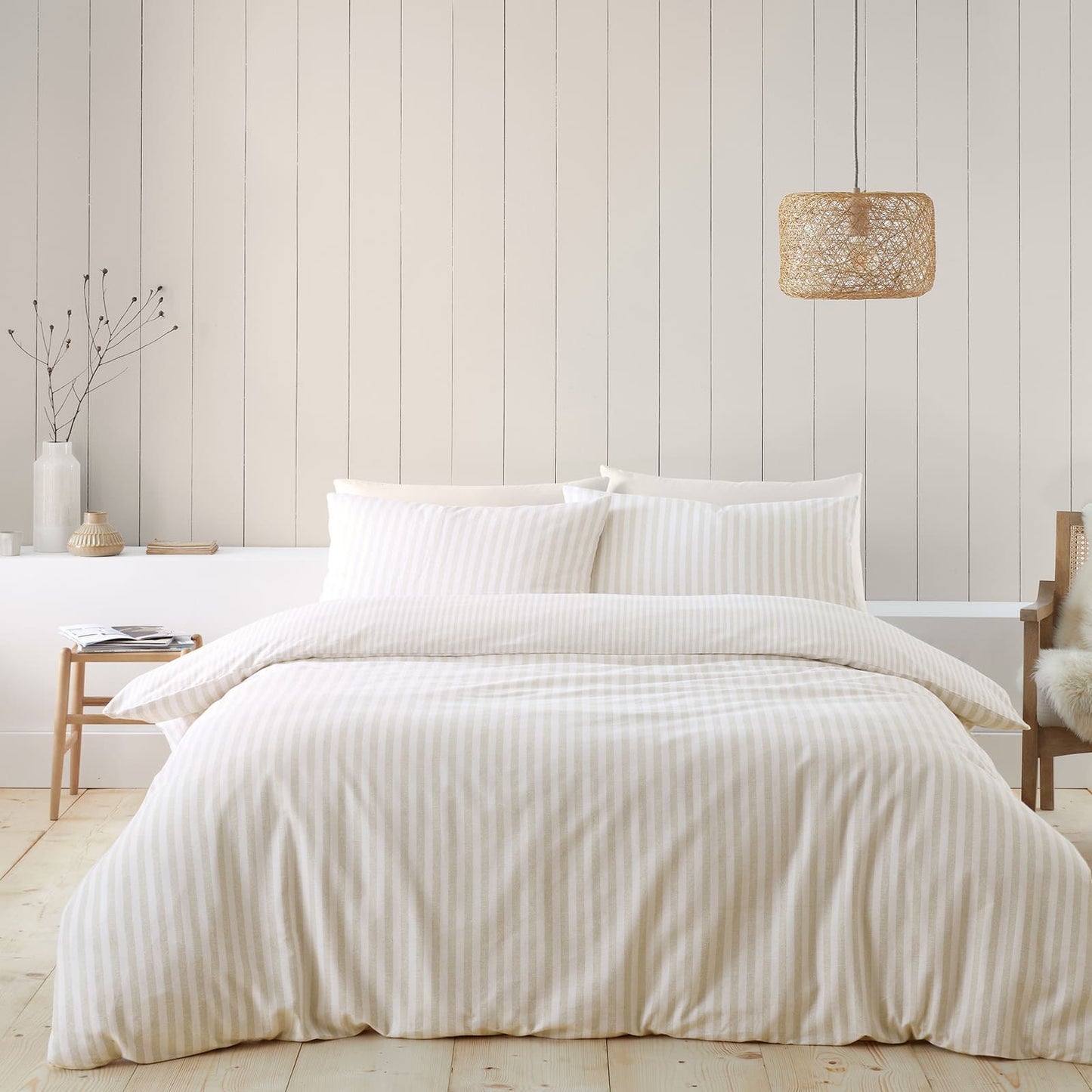 Stripe Natural Duvet Set
