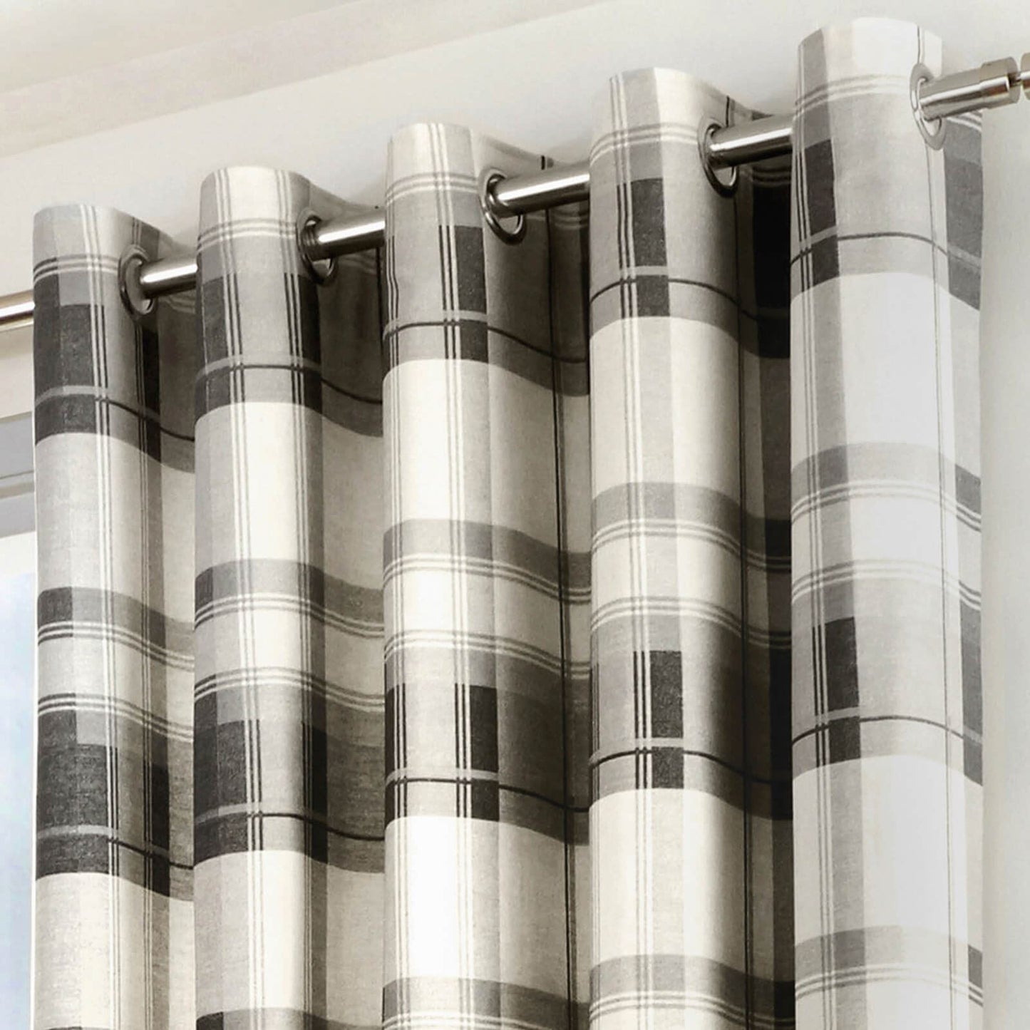 Balmoral Slate Eyelet Curtains