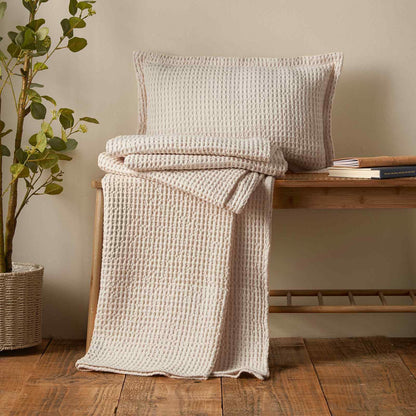 Jaipur Chunky Waffle Natural Blanket Throw