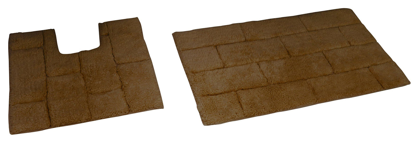 Tile Chocolate Bath Pedestal Mat