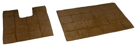 Tile Chocolate Bath Pedestal Mat