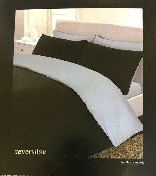 Percale Rev Black/Grey Duvet Set