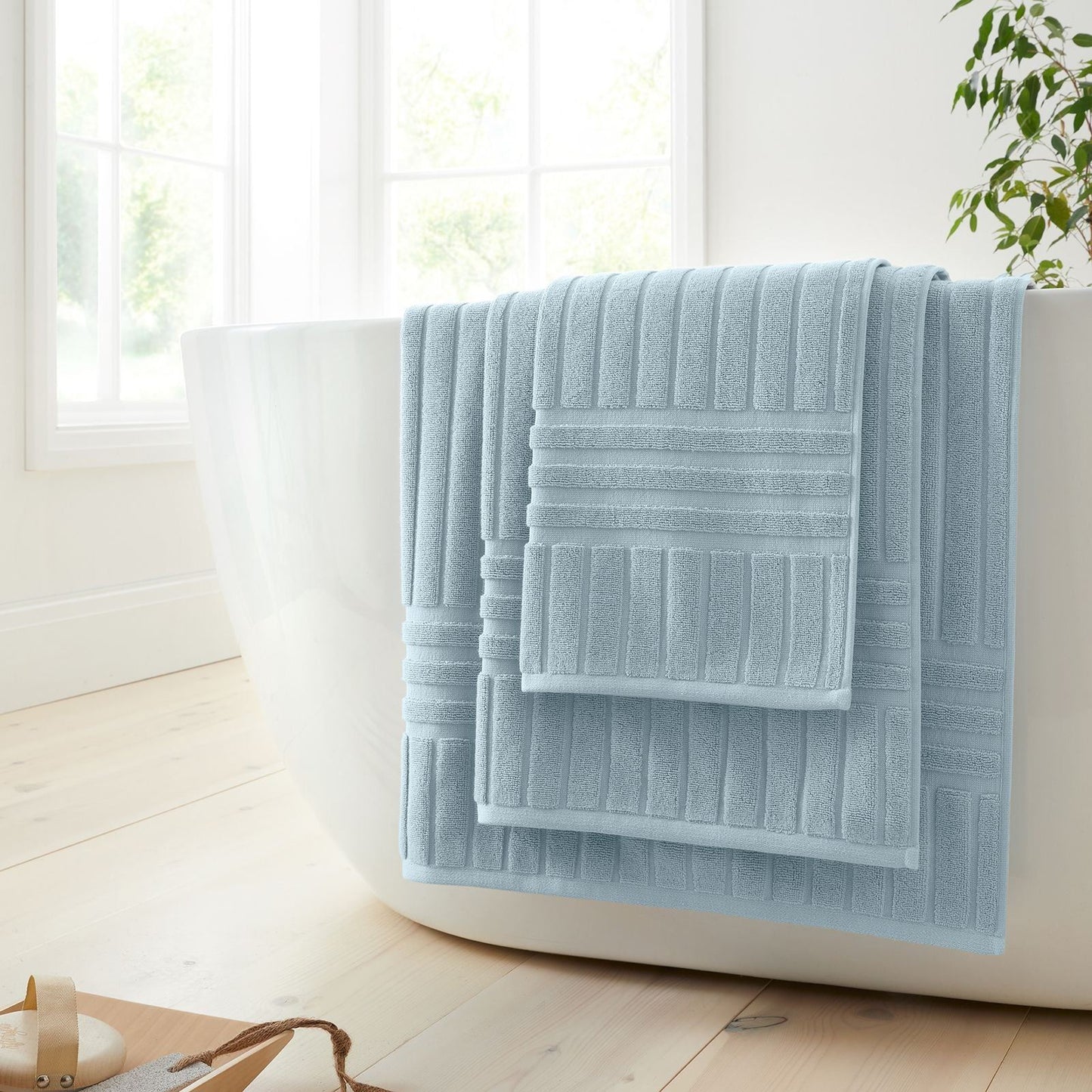 Bianca Hotel Towel Blue Towel and Sheet