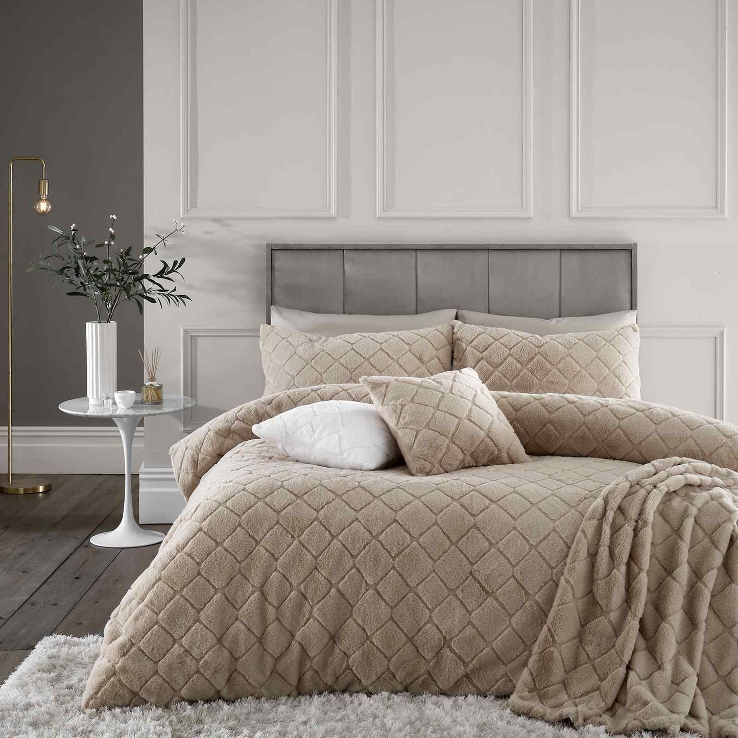 Cosy Diamond Natural Duvet Set
