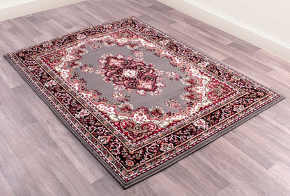 Traditional Poly Lancashire Grey Rugs