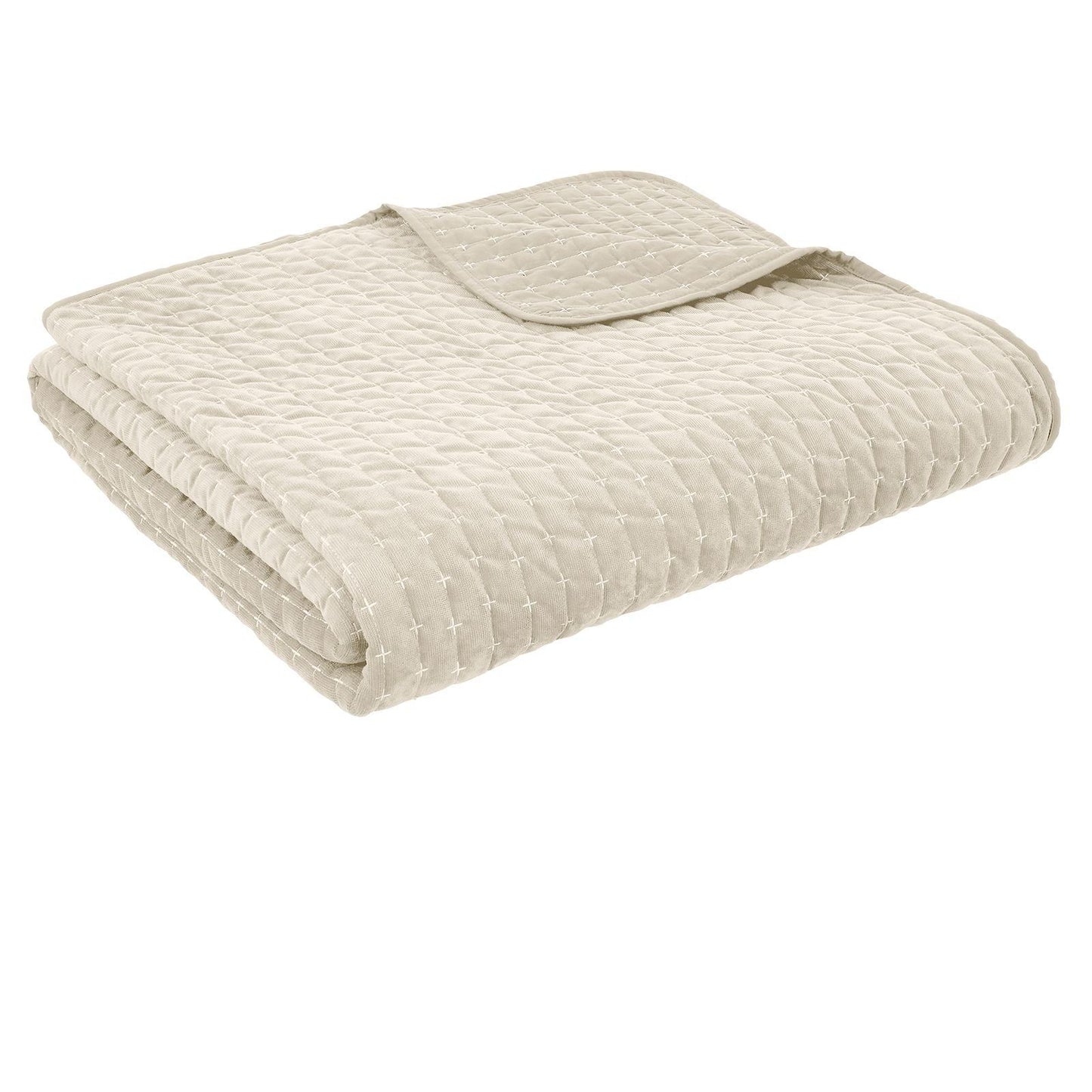 Bianca Attica Velvet Natural Bedspread - 240x260cm