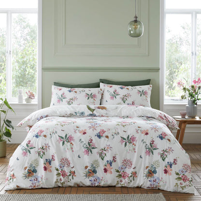 Exotic Garden White Duvet Cover Set