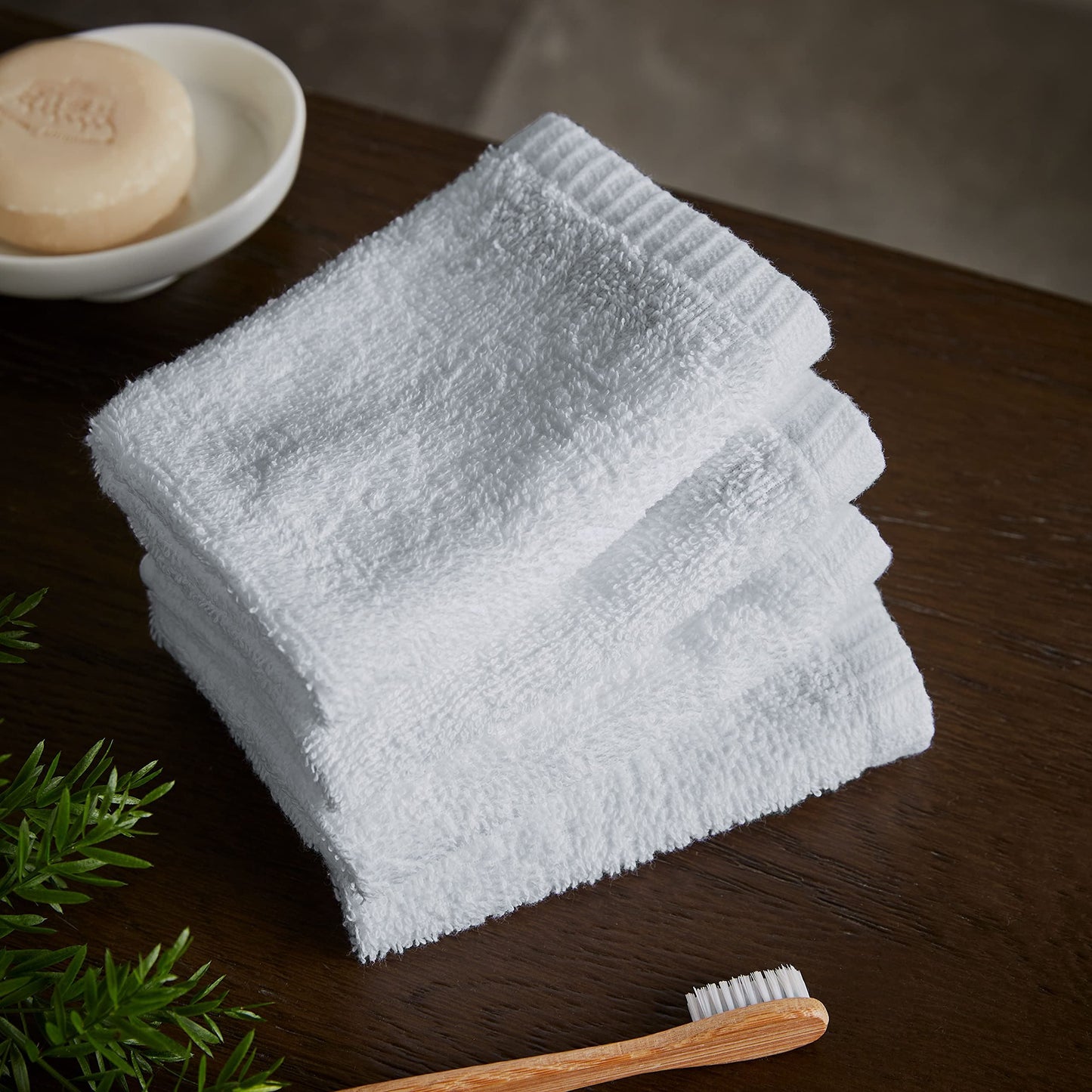 Quick Dry White Face Cloth 4 Pack