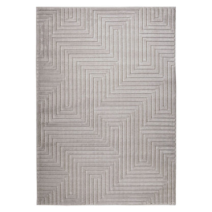 Malmo Maze Grey Contemporary Rug