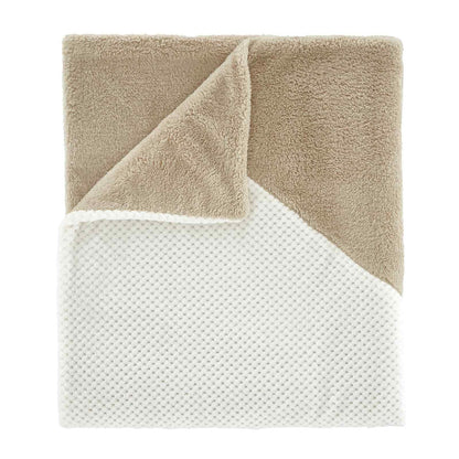 Cosy Larsson Geo Fleece Natural Blanket Throw