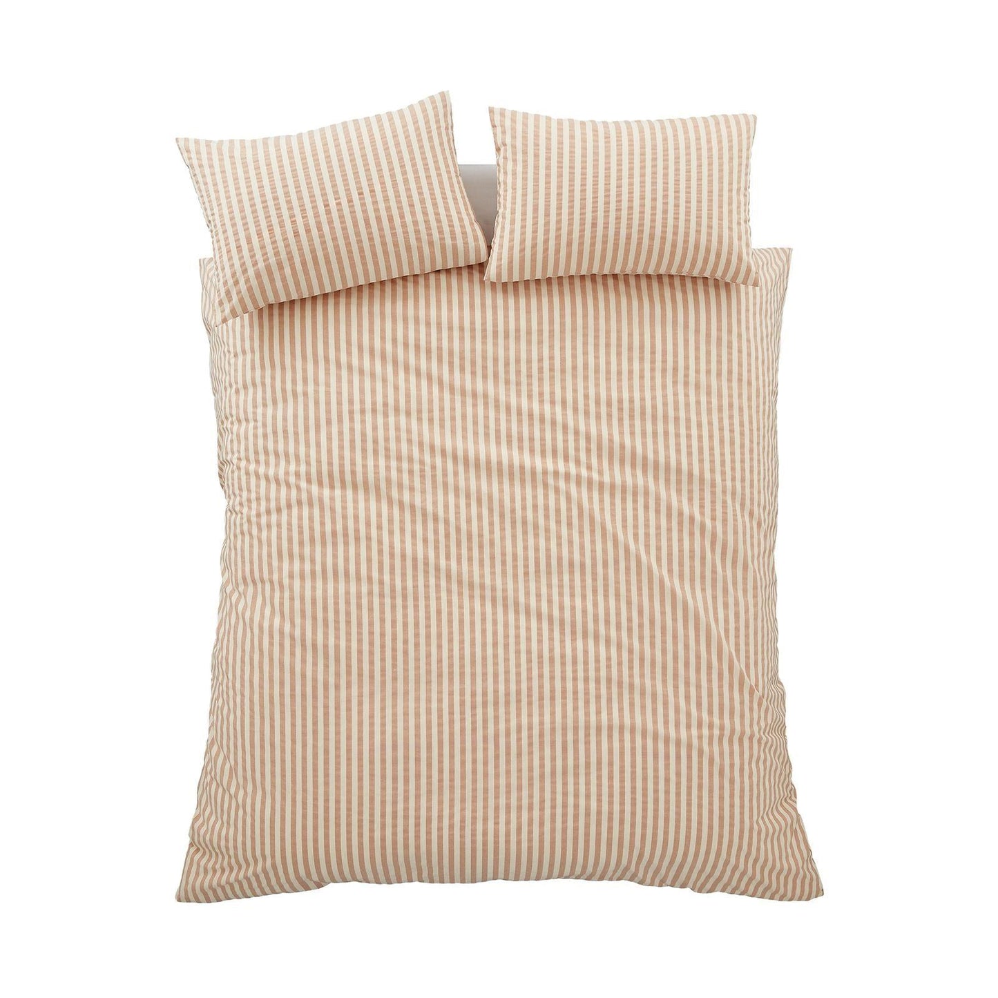 Pineapple Elephant Cotton Rich Woven Stripe Clay Duvet Cover Set
