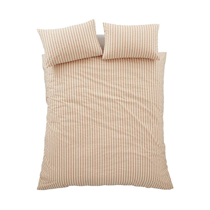 Pineapple Elephant Cotton Rich Woven Stripe Clay Duvet Cover Set