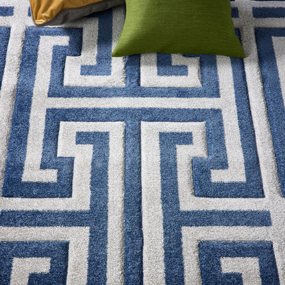 Origins Greek Key Navy/Grey Rug