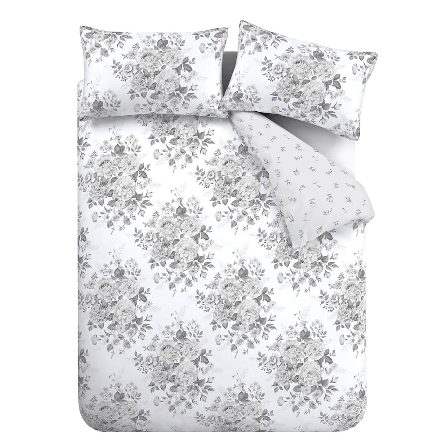 Elinda Floral Grey Duvet Cover Set