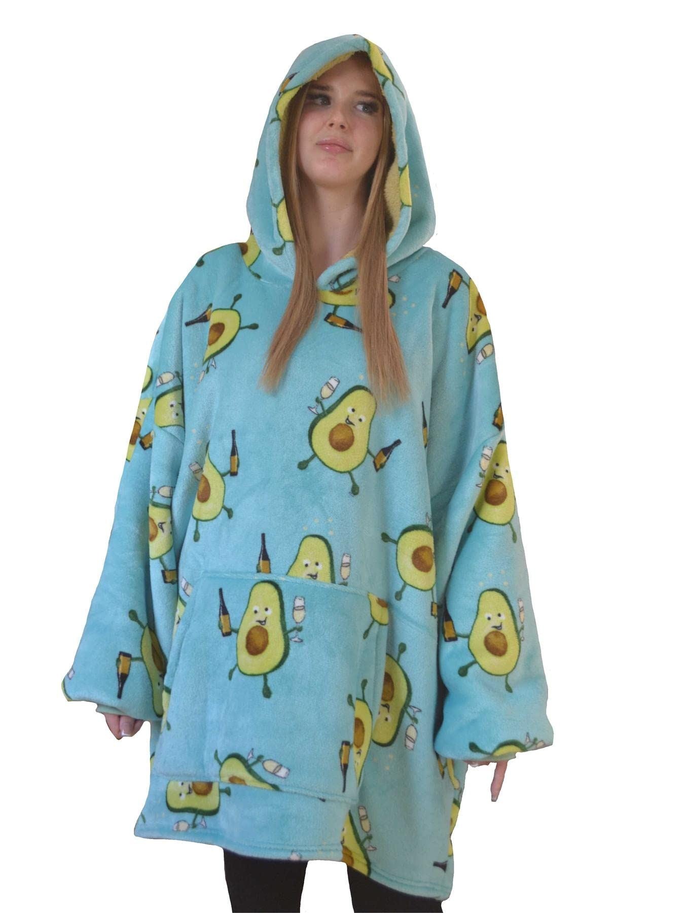 Avocado Mania Multi Oversized Blanket Hoodie